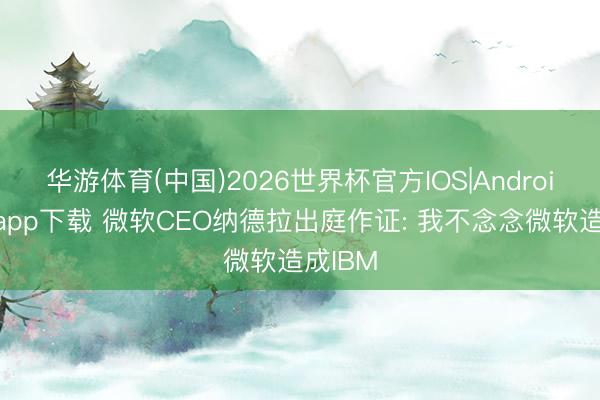 华游体育(中国)2026世界杯官方IOS|Android手机app下载 微软CEO纳德拉出庭作证: 我不念念微软造成IBM