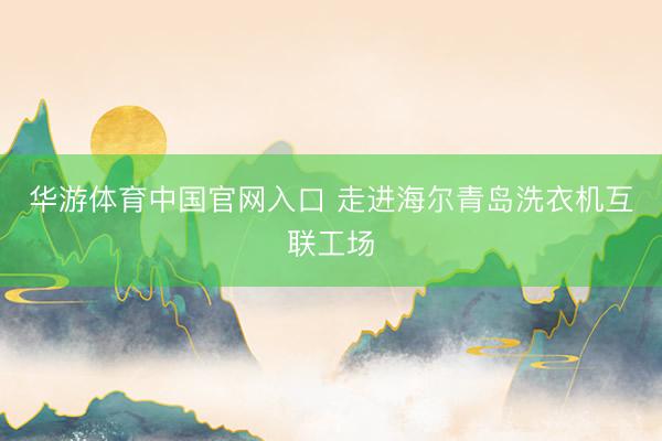华游体育中国官网入口 走进海尔青岛洗衣机互联工场