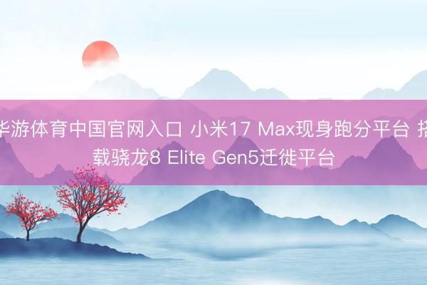 华游体育中国官网入口 小米17 Max现身跑分平台 搭载骁龙8 Elite Gen5迁徙平台