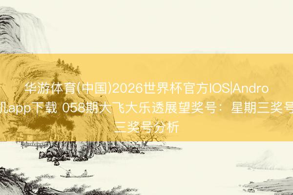 华游体育(中国)2026世界杯官方IOS|Android手机app下载 058期大飞大乐透展望奖号：星期三奖号分析
